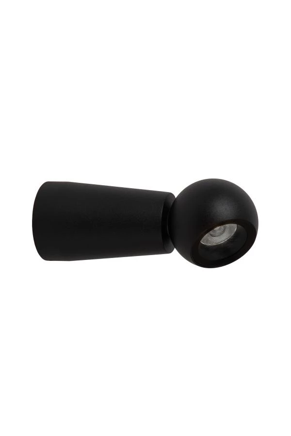 Lucide IPSOS - Wall light Bathroom - LED - 1x6W 2700K - IP54 - Black - turned off